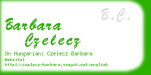 barbara czelecz business card